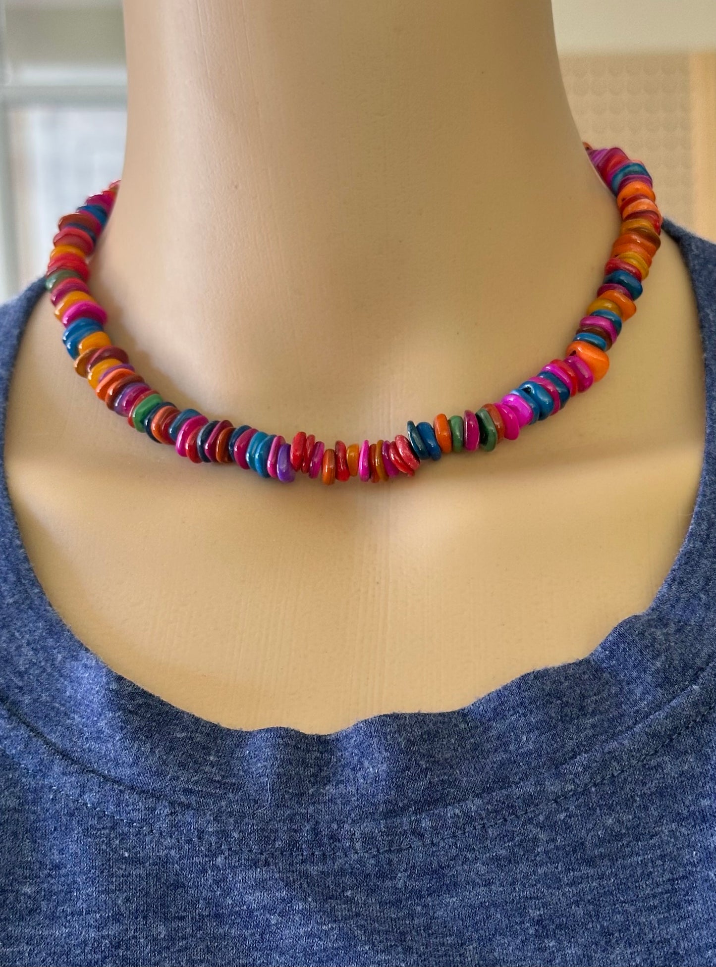 Bright Rainbow Choker Necklace