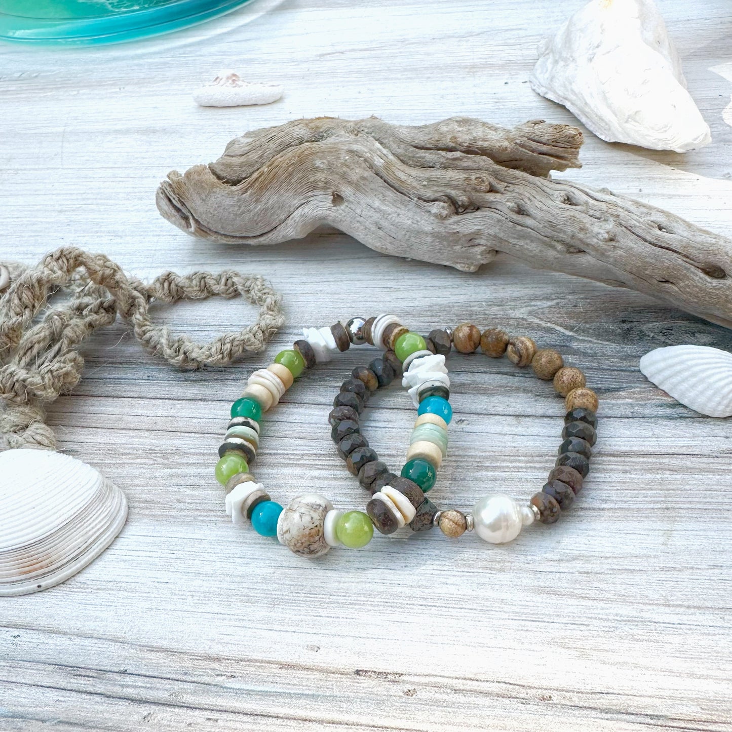 Bracelet Set Gemstone Stretch Bracelets