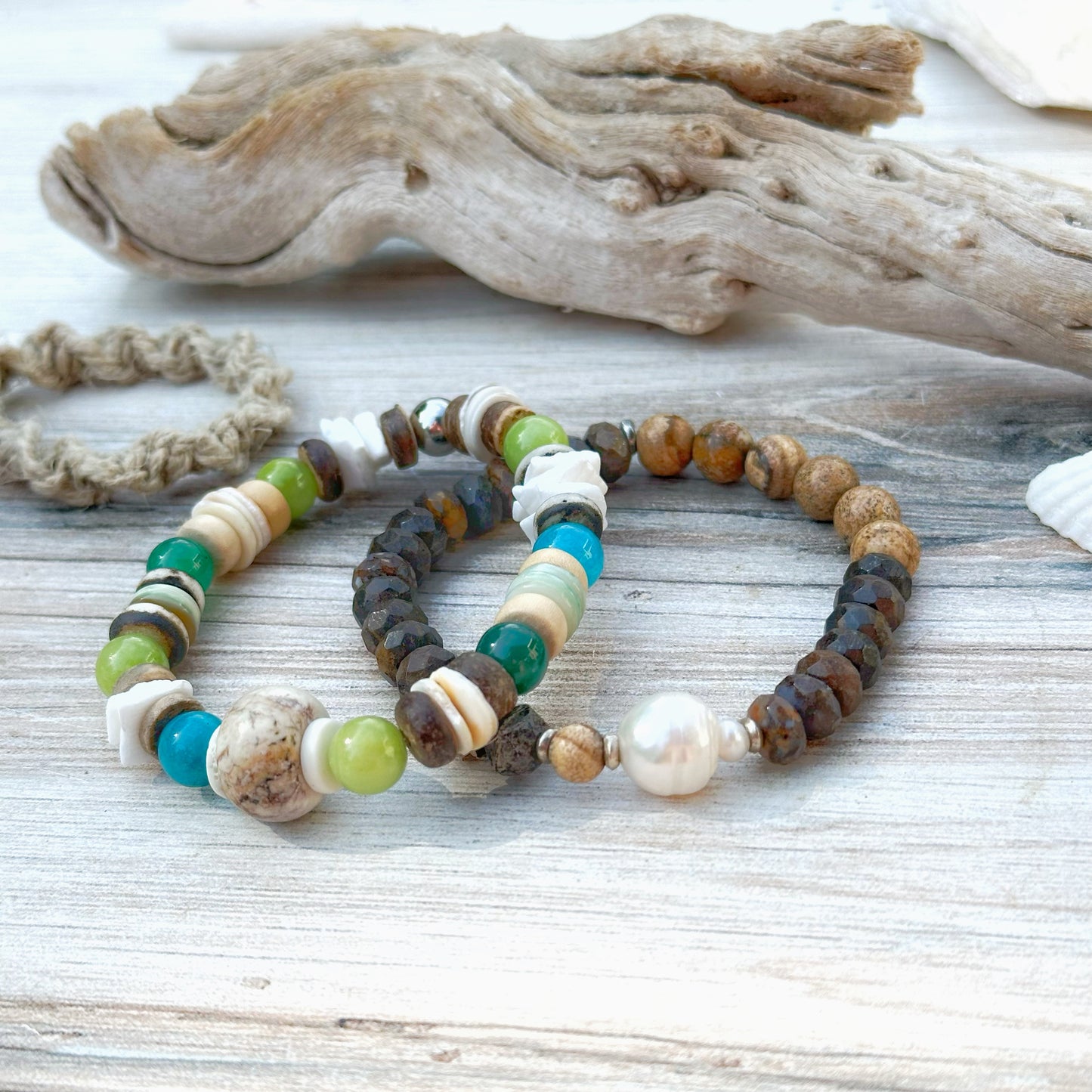 Bracelet Set Gemstone Stretch Bracelets