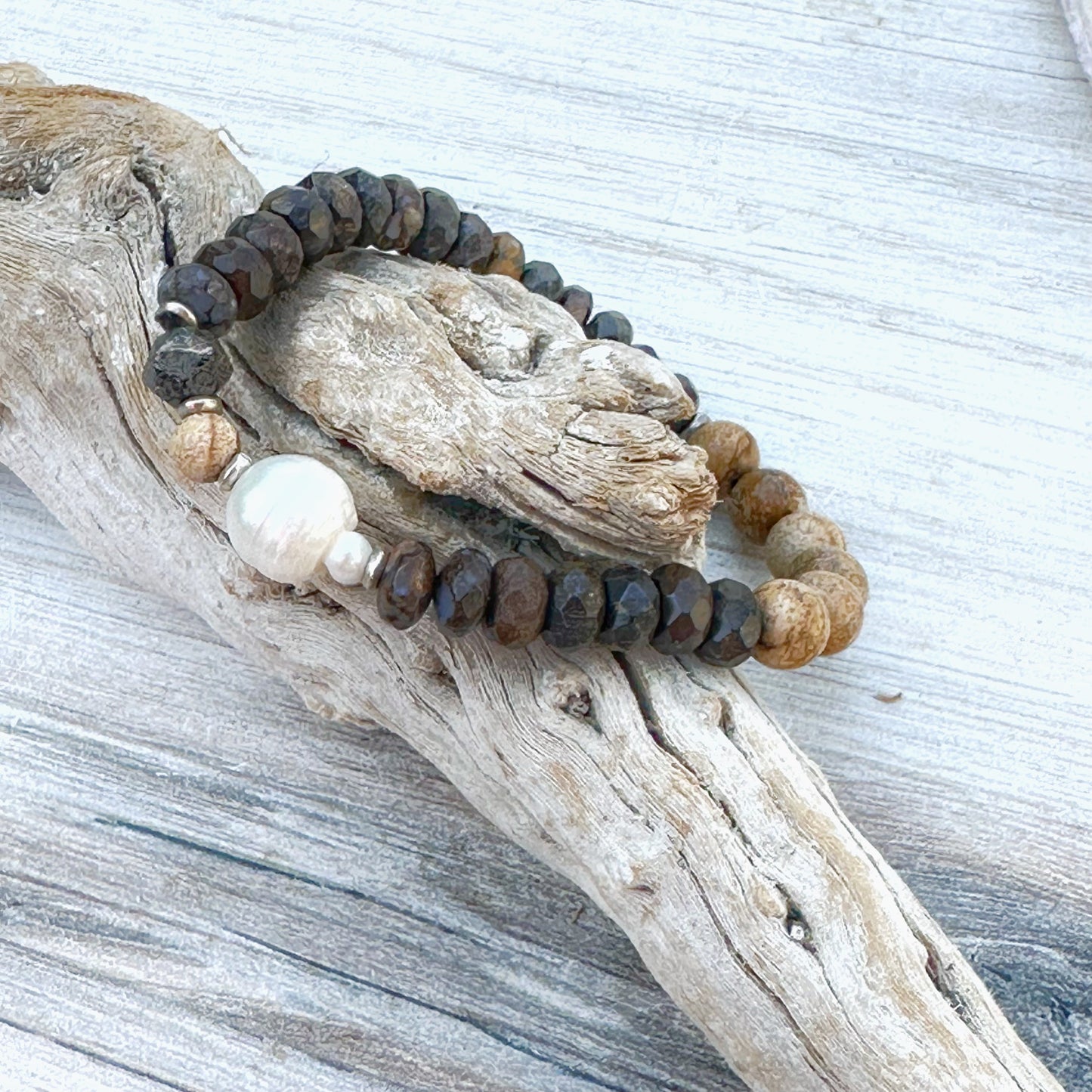 Bracelet Set Gemstone Stretch Bracelets