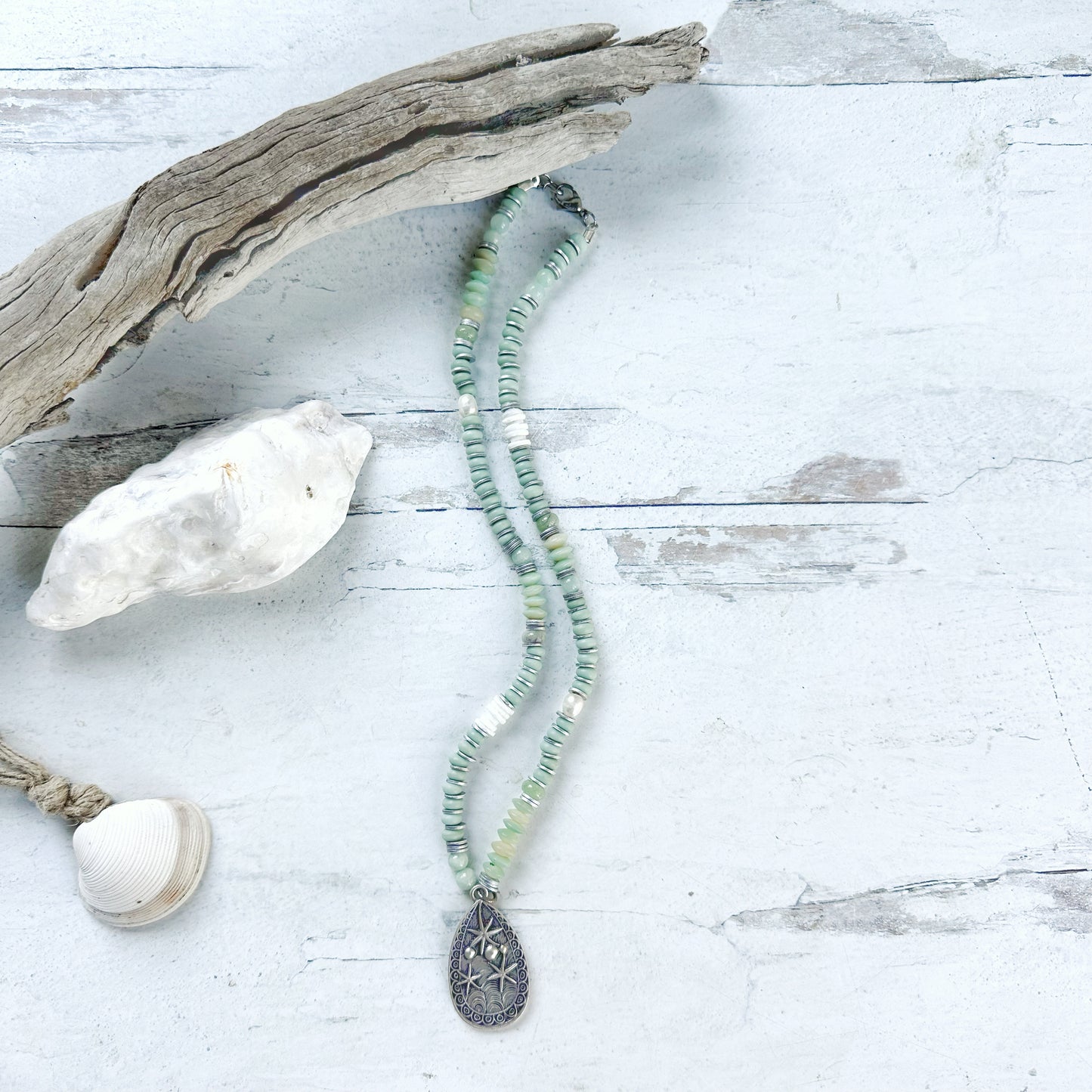 Beach Pendant Beaded Necklace