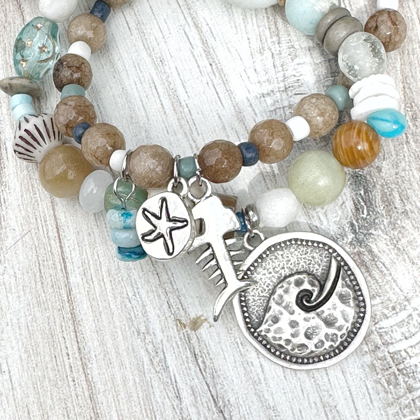 Beach Charm Bracelet Set