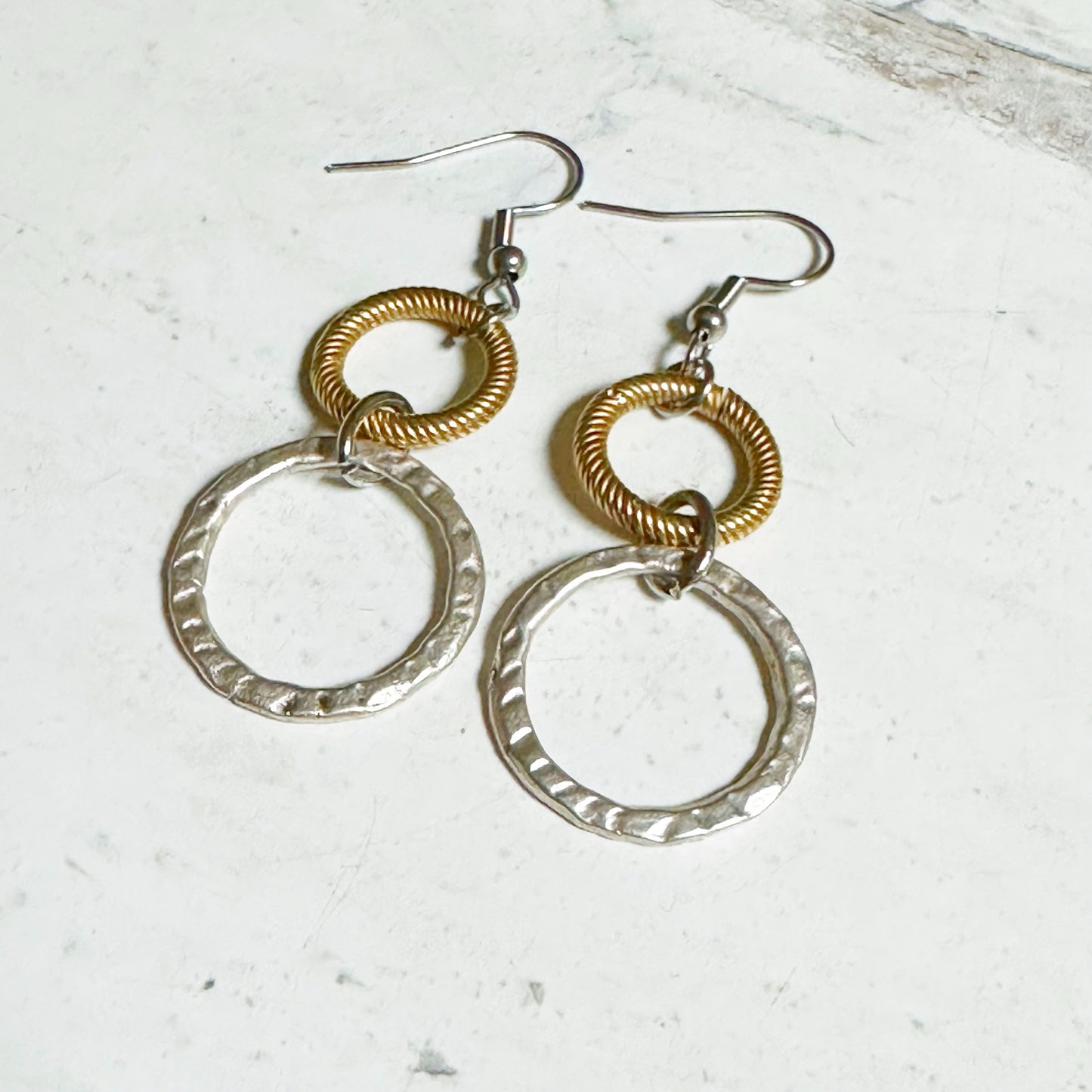 Hoop Earrings in Silver and Gold