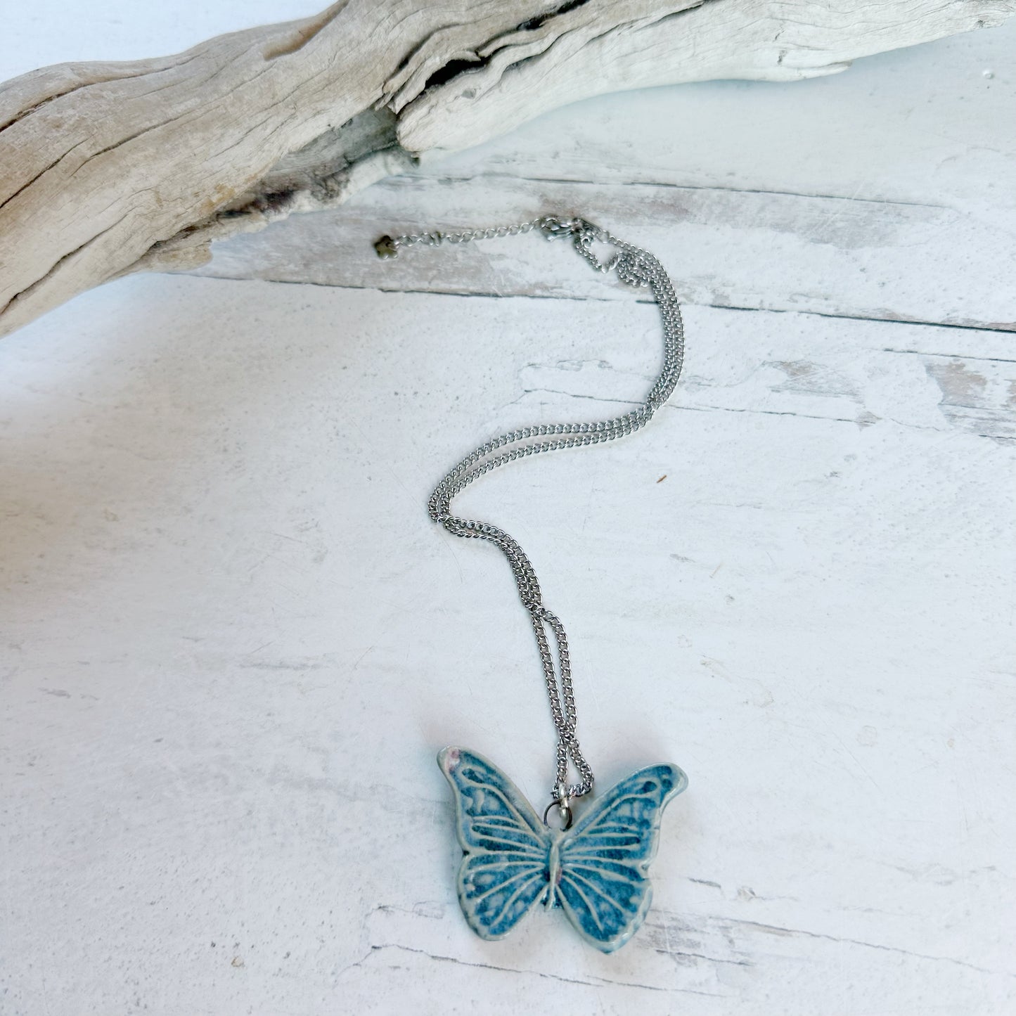 Butterfly Necklace on a Silver Chain