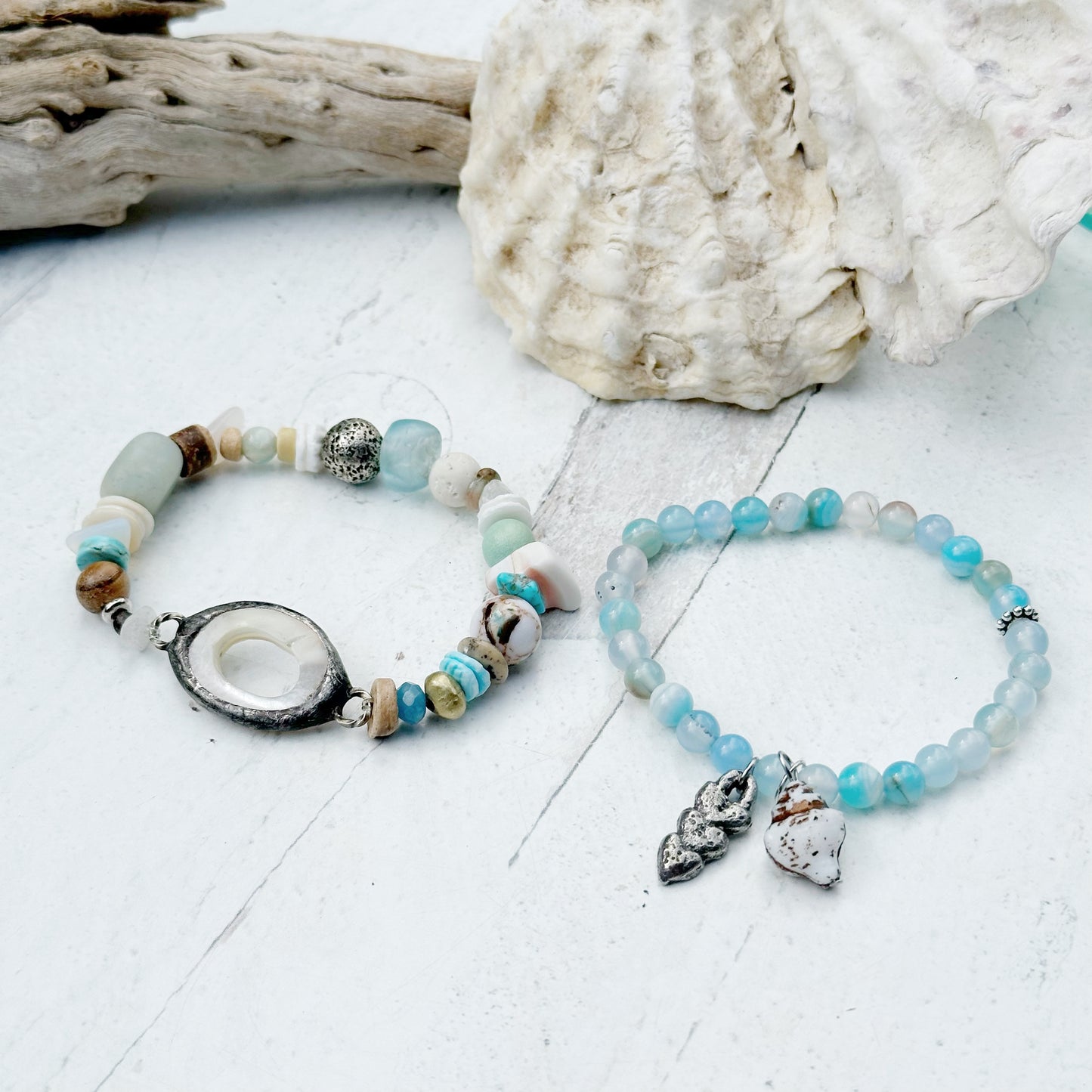 Bracelet Set Beach Vibes Beaded Stretch