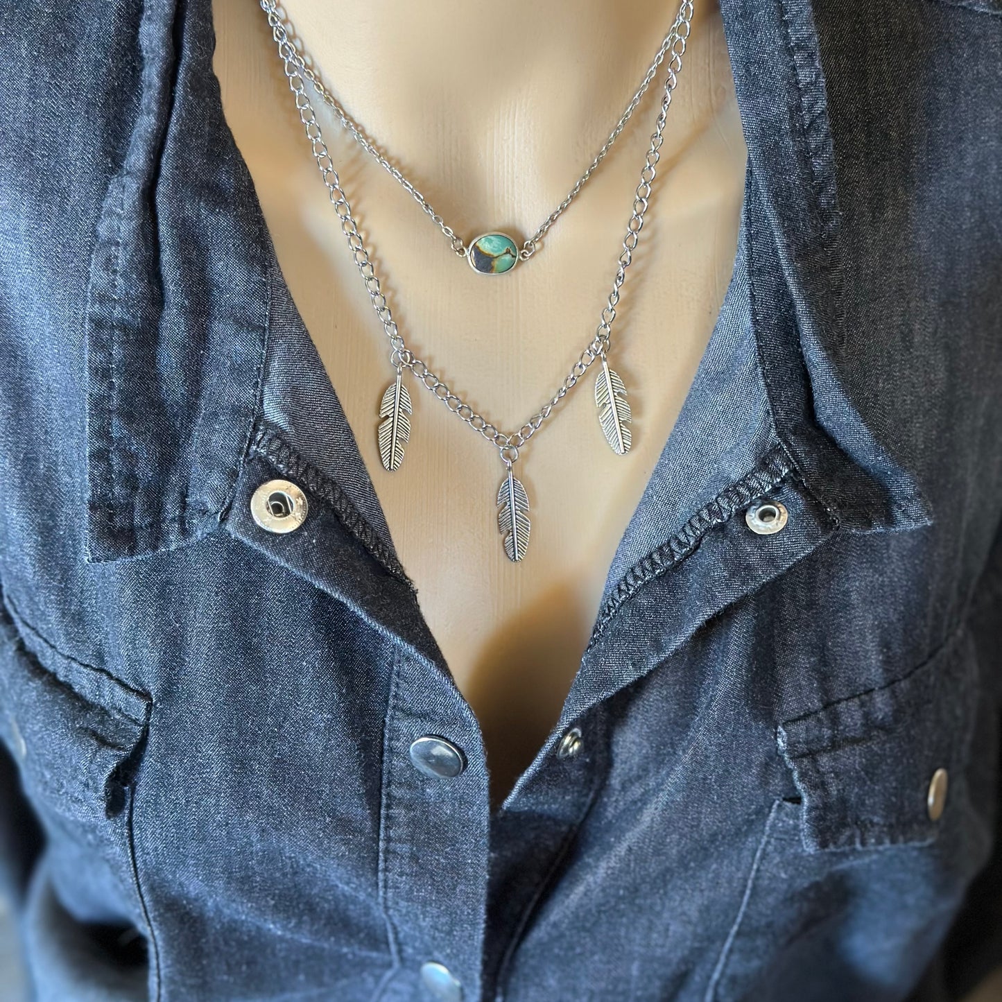 Silver Feather Necklace