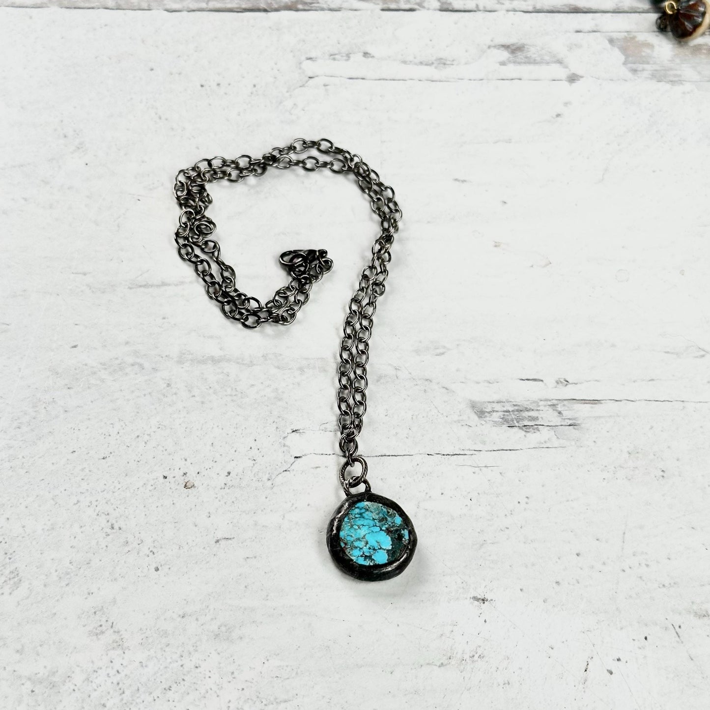 Boho Necklaces Beaded Pearl Chain Gemstone Pendant