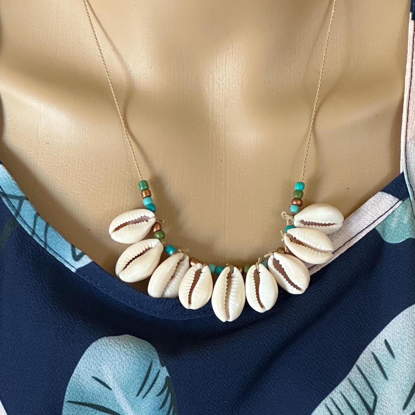 Beach Cowrie Shell Boho Necklace