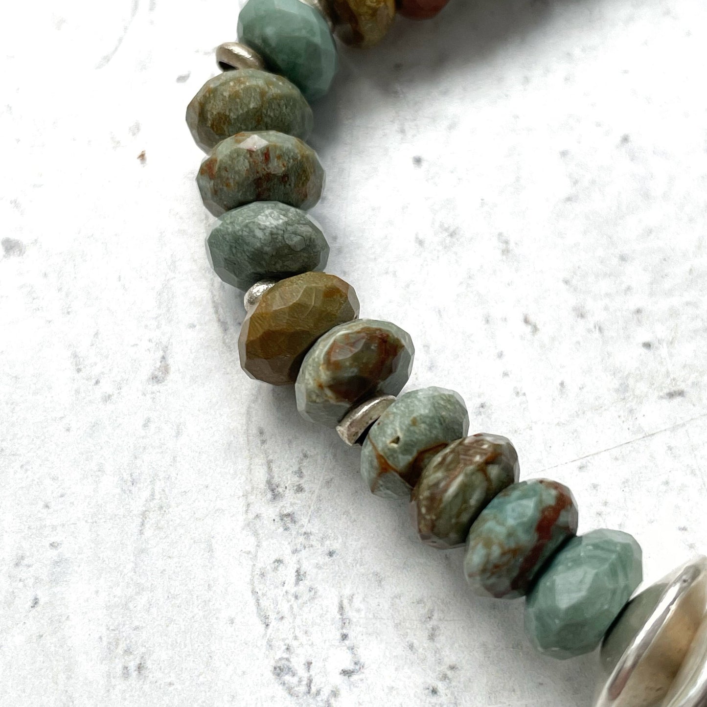 Jewelry Bracelets Gemstone Turquoise Beaded Boho Green Silver