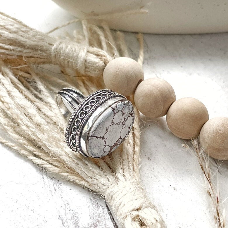 Jewelry Ring Boho Women Gemstone Sterling Silver