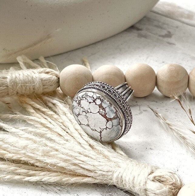 Jewelry Ring Boho Women Gemstone Sterling Silver