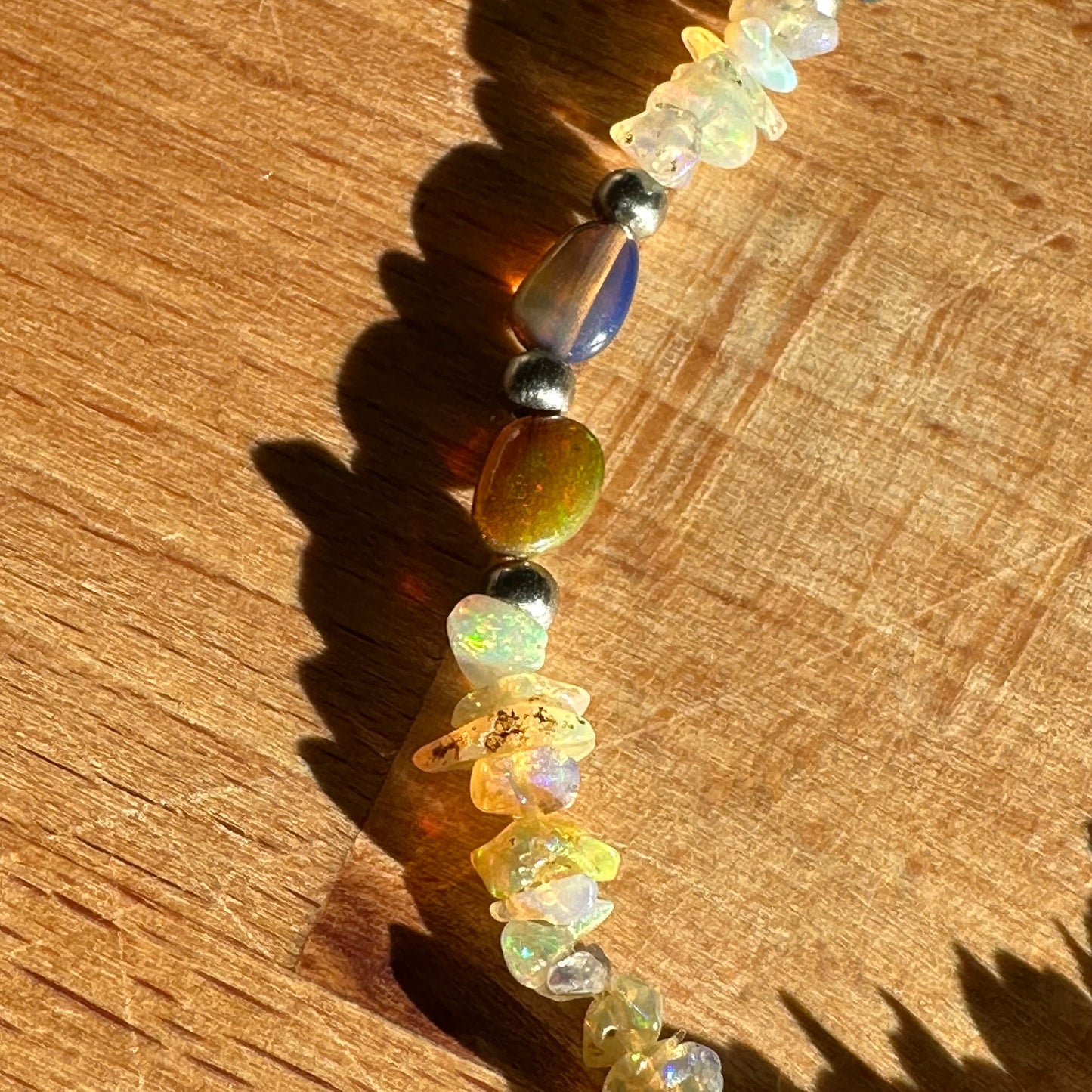 Opal and Pearl Beaded Necklace