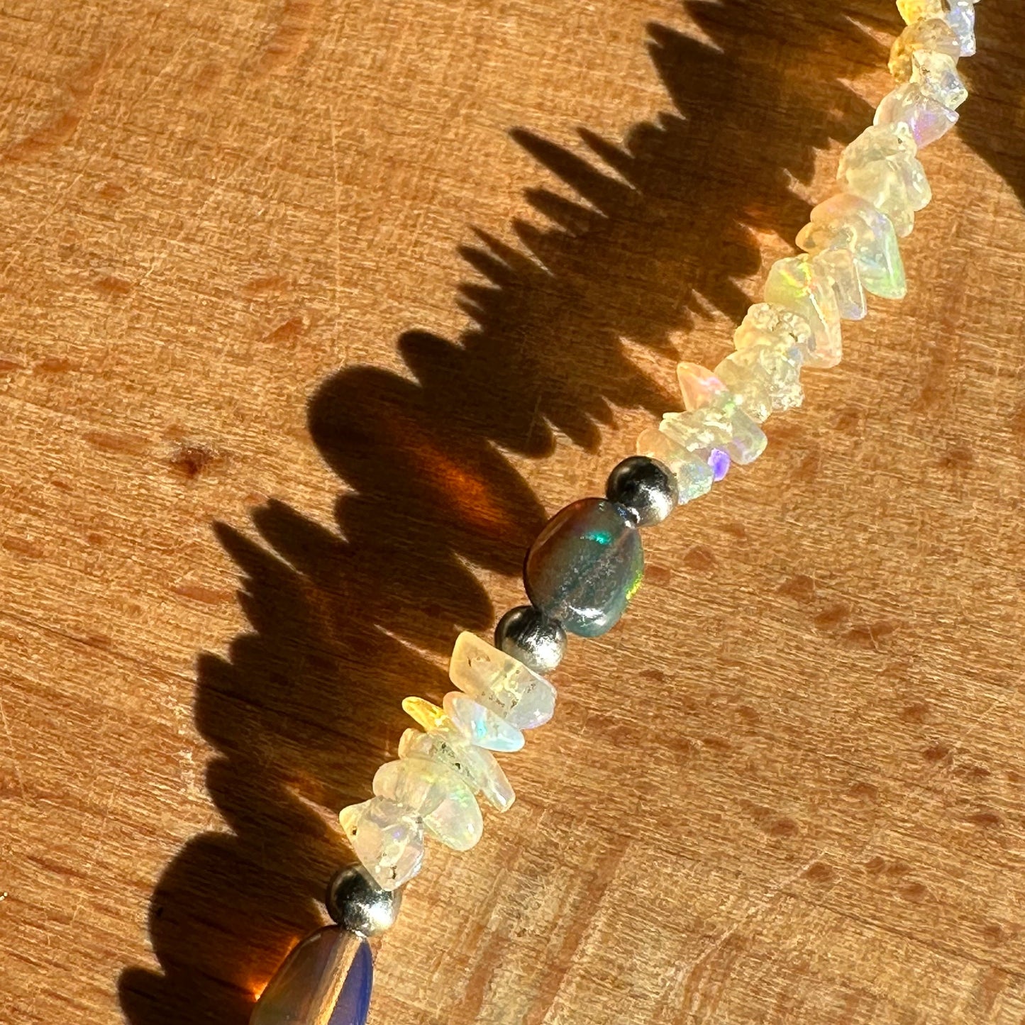 Opal and Pearl Beaded Necklace