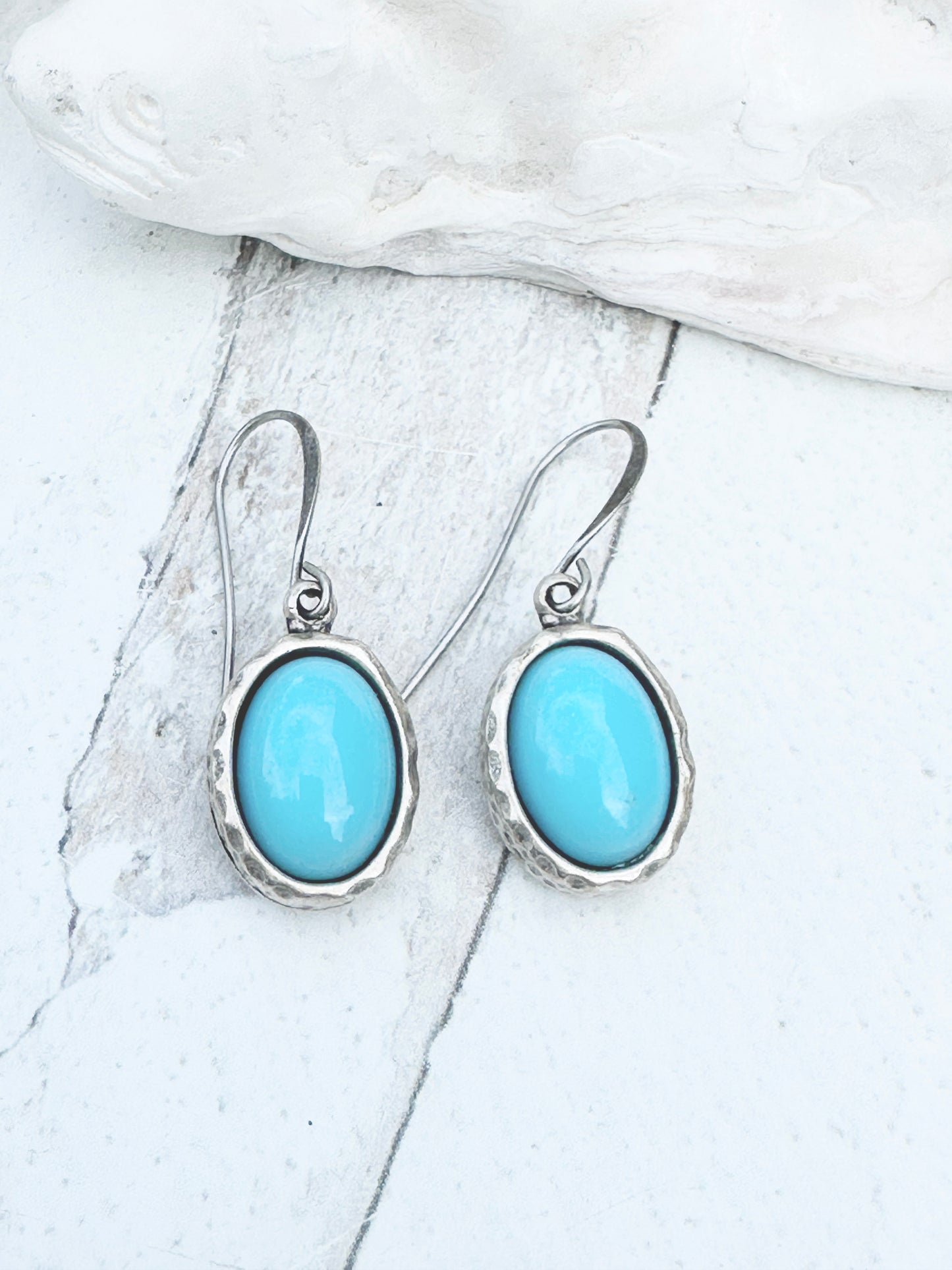 Boho Jewelry Earrings Silver Turquoise Blue Glass Bohemian Gift Gifts