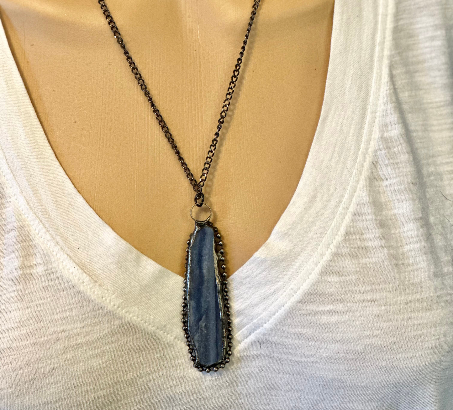 Black Chain Pendant Necklace