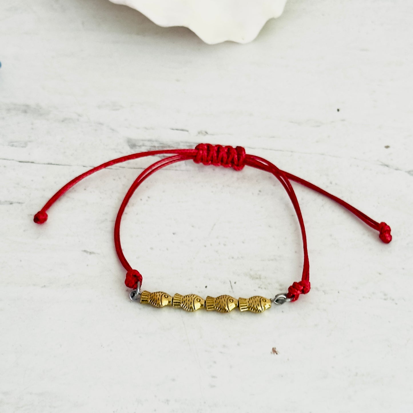 Adjustable Beach Bracelet Macrame Blue Red Balck Cream