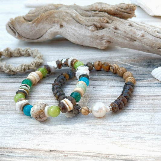 Bracelet Set Gemstone Stretch Bracelets