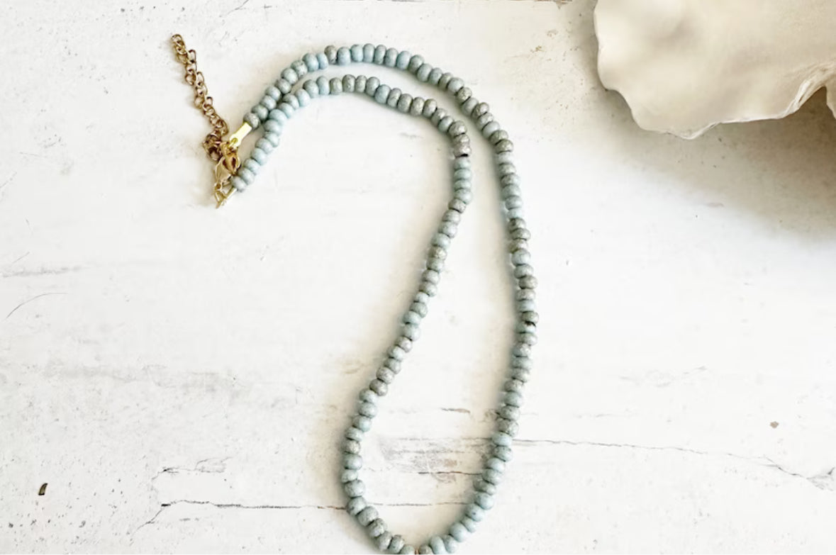 Boho Beaded Moon Choker Necklace