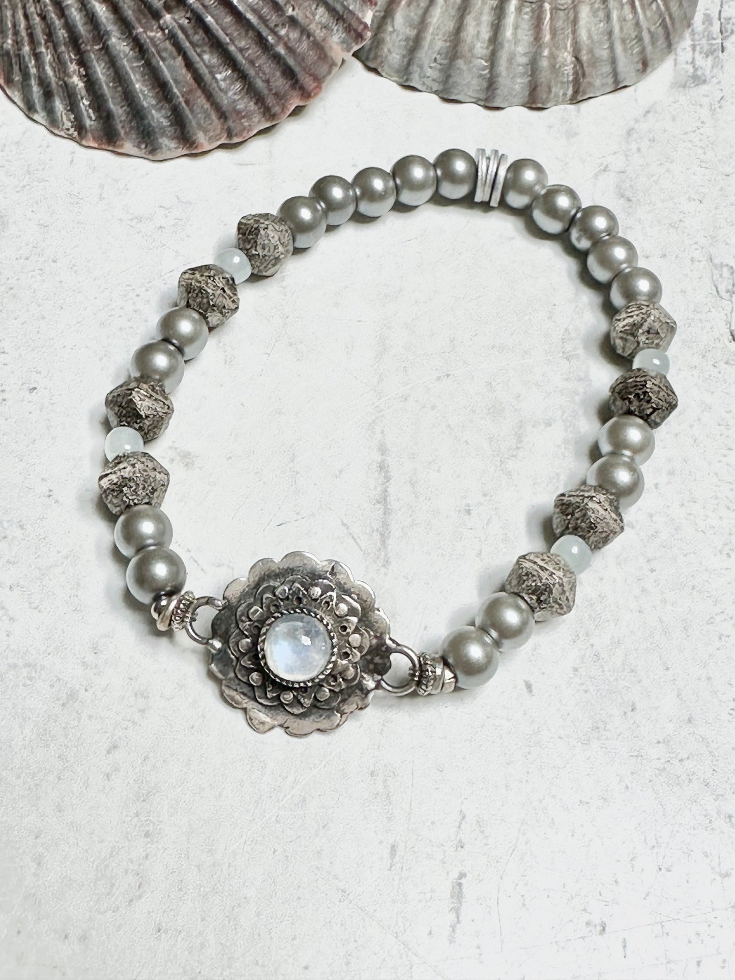 Sterling Silver Artisan Stretch Bracelet