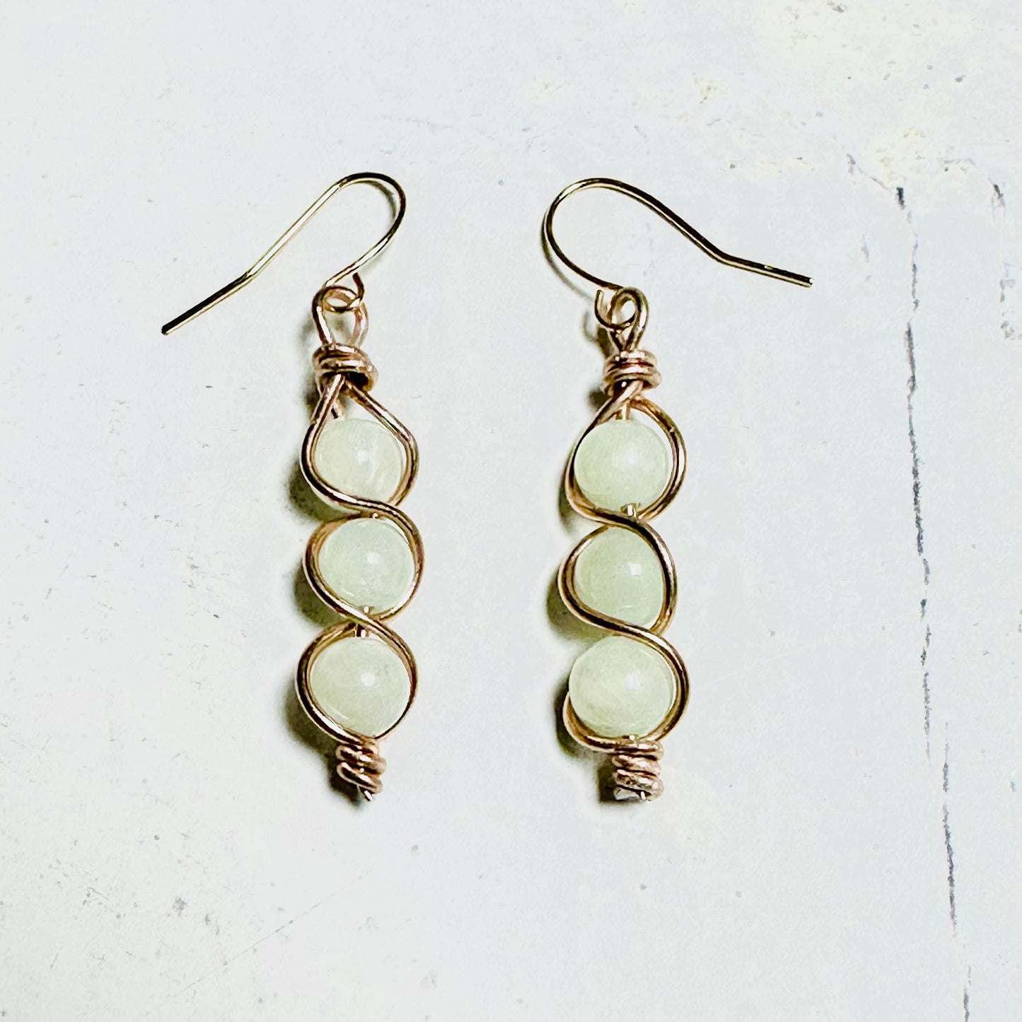 Wire Wrapped Dangle Earrings