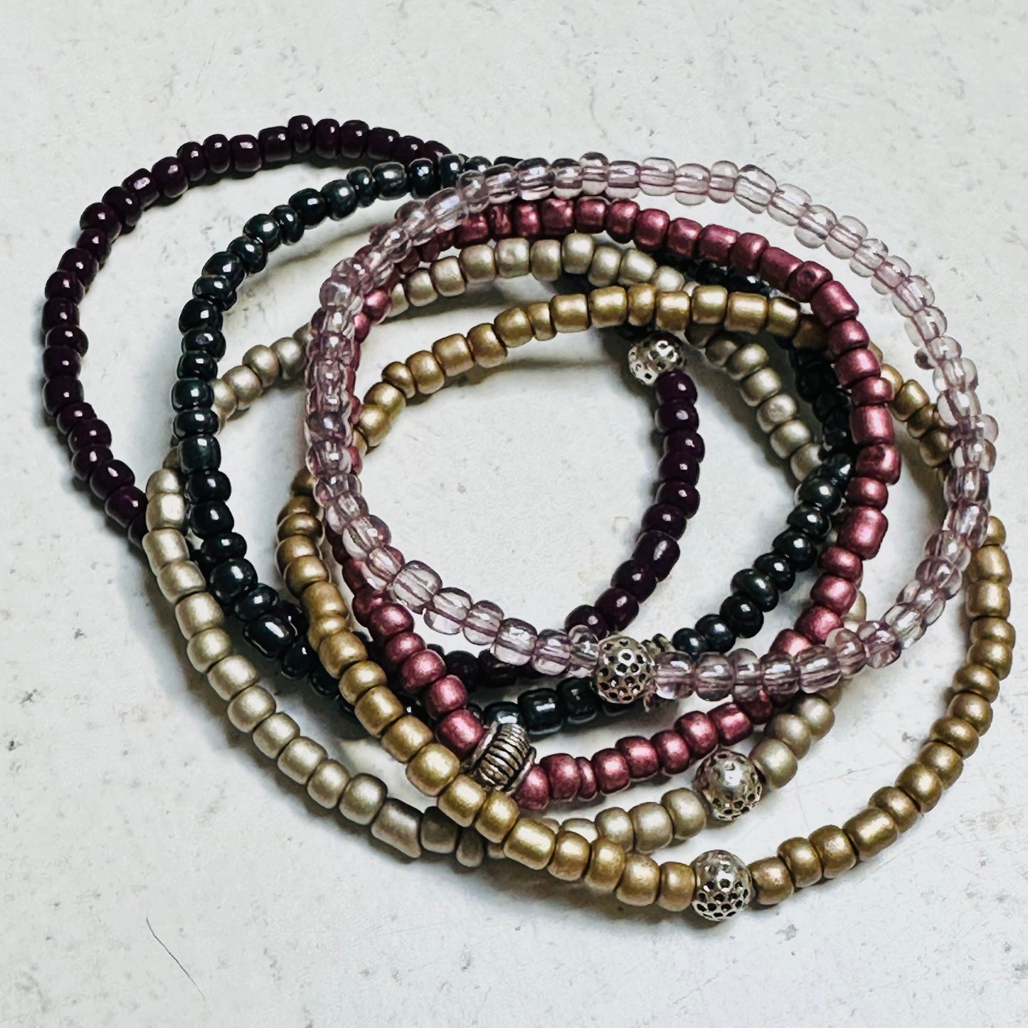 Metallic Stretch Bracelet Set