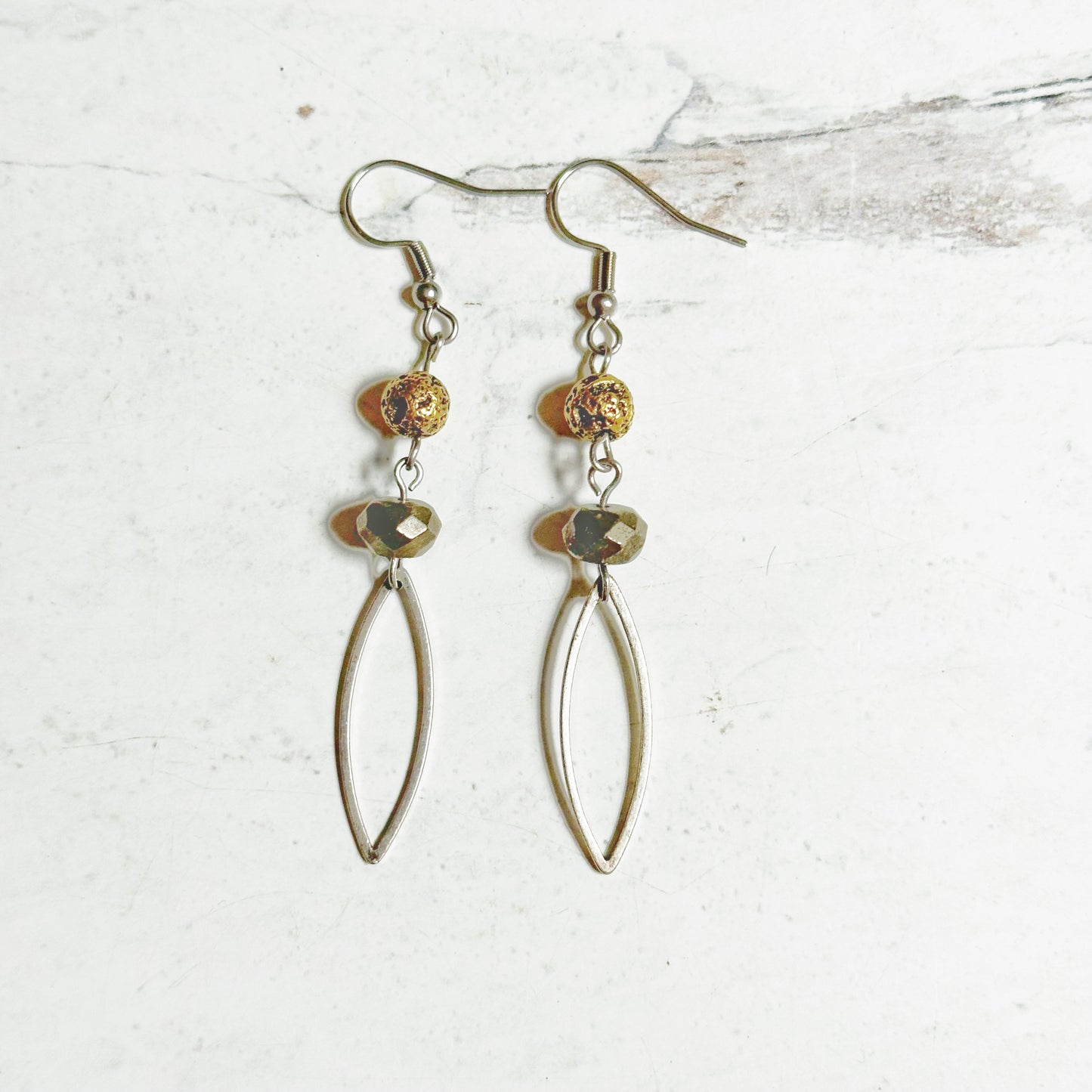 Silver and Gold Earrings