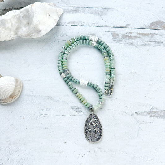 Beach Pendant Beaded Necklace