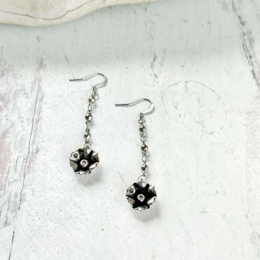 Silver Flower Earrings