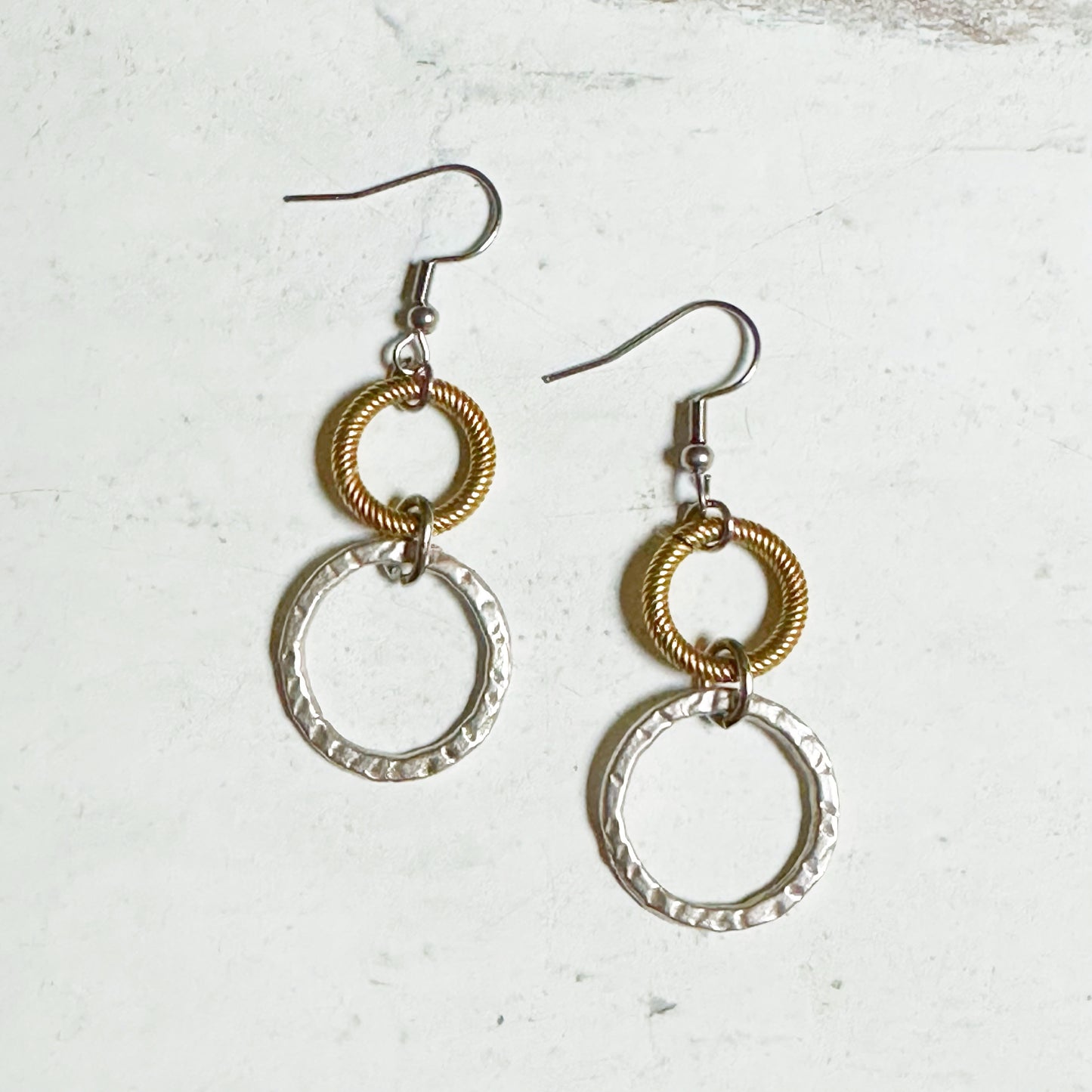 Gold and Silver Hoop Earrings