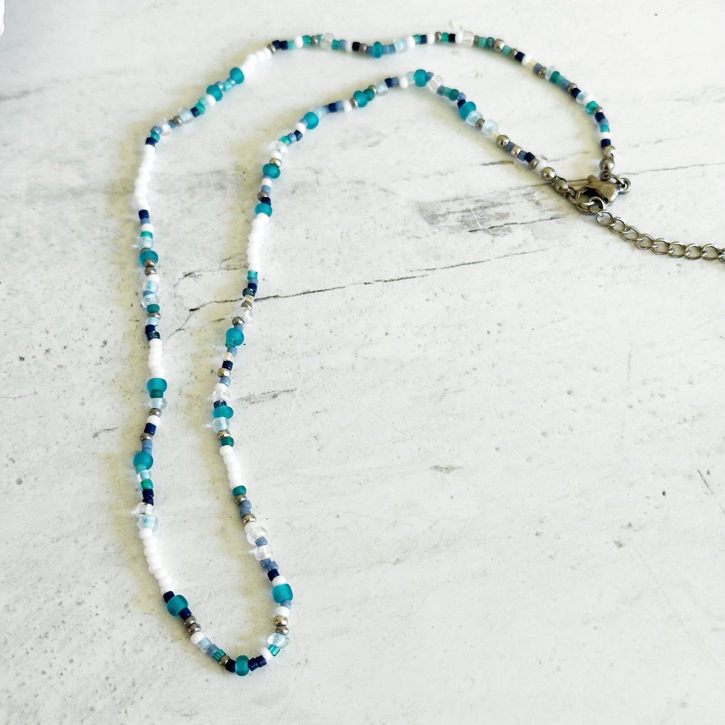 Boho Beaded Choker Beach African and Japanese Beads