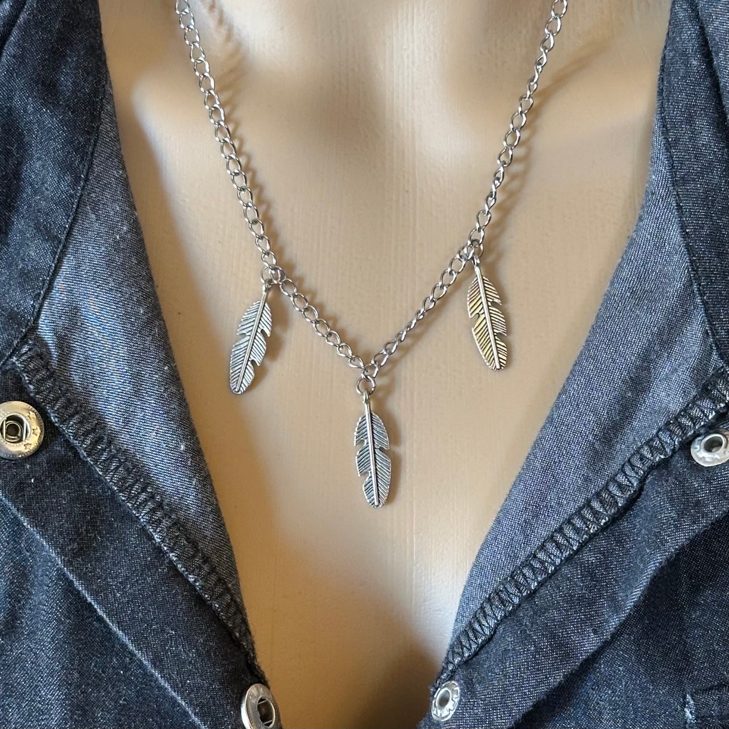 Silver Feather Necklace