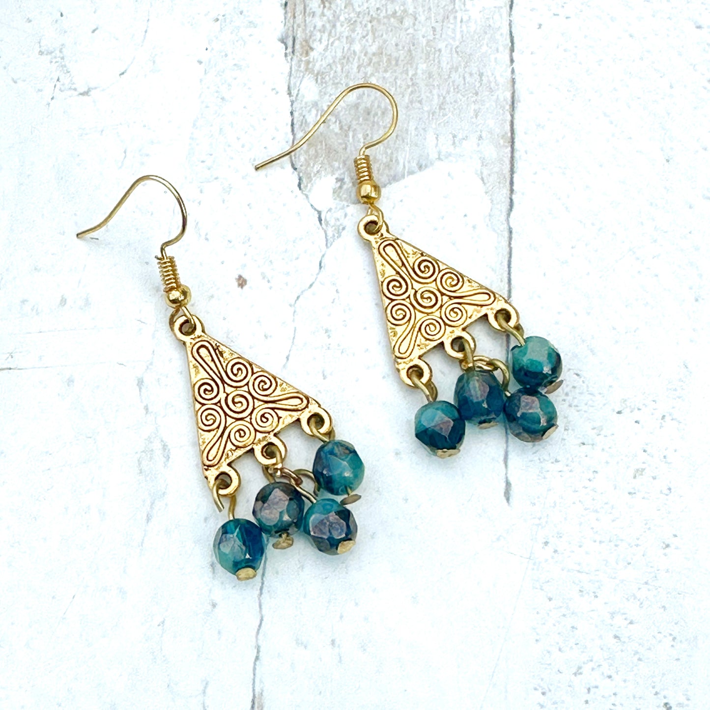 Earrings Jewelry Dangle Ethnic Brass Indian Beaded