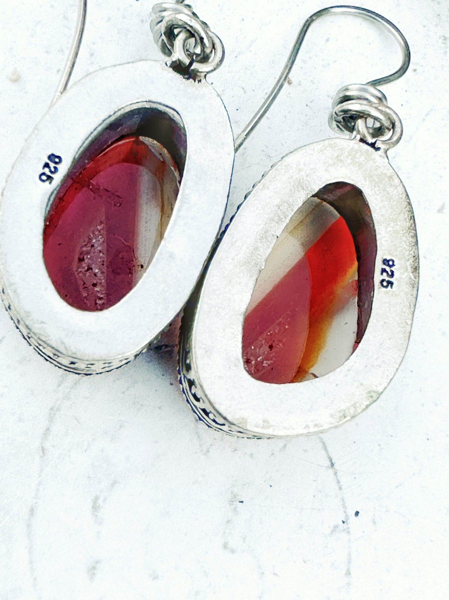 Womens Jewelry Earrings Gemstone Sterling Silver Orange