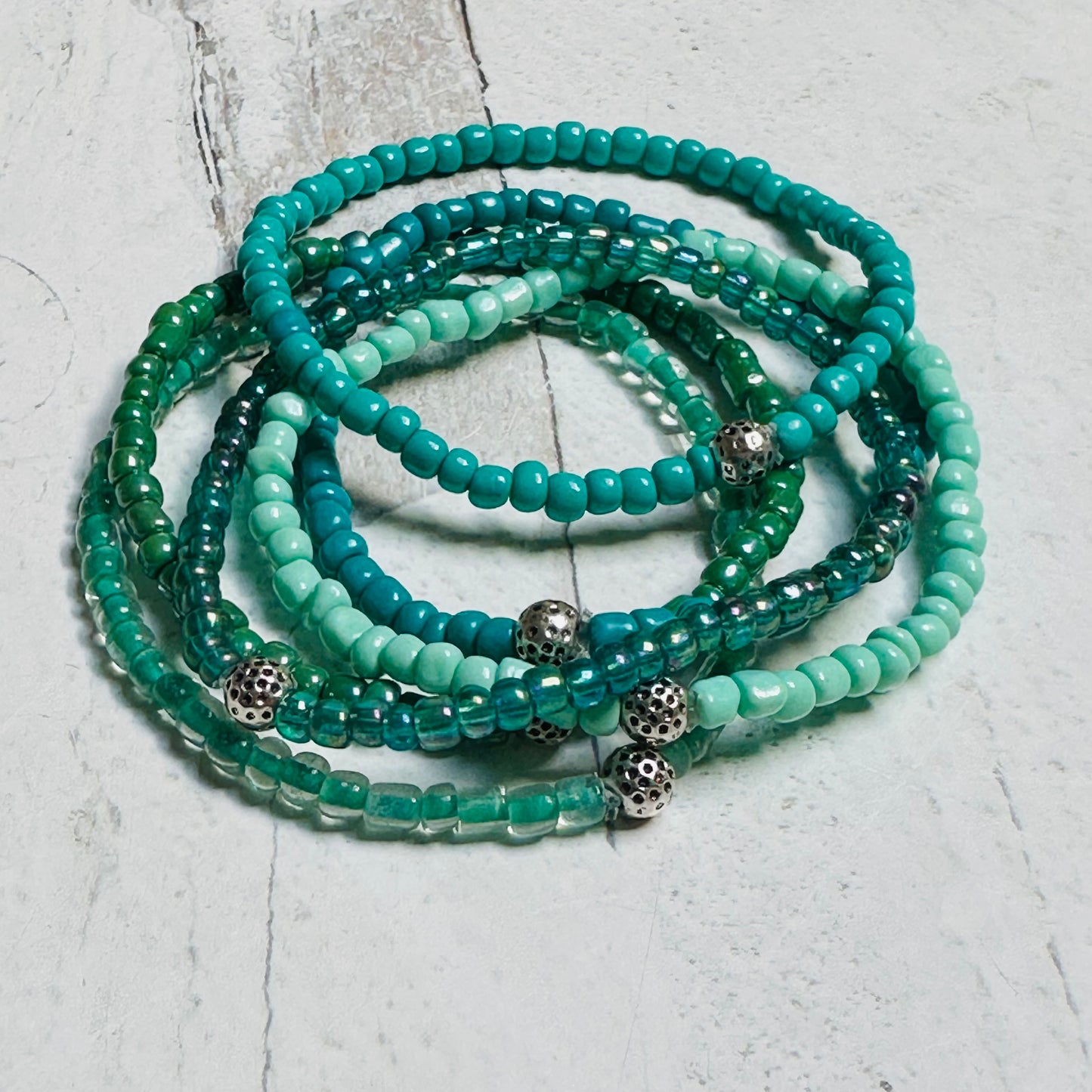 Beaded Turquoise Stretch Bracelets Bracelet Stack