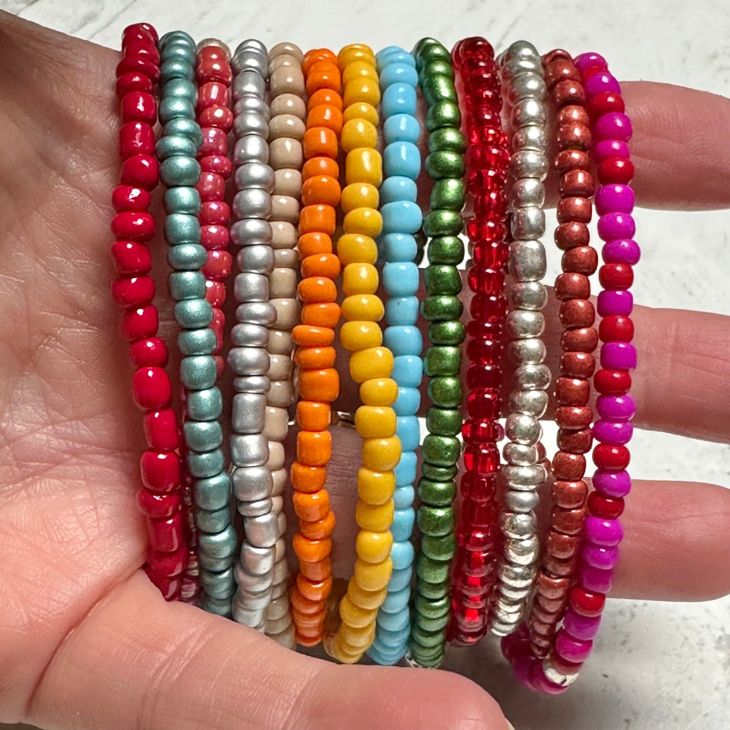 Rainbow Bracelet Stack stretch Bracelets