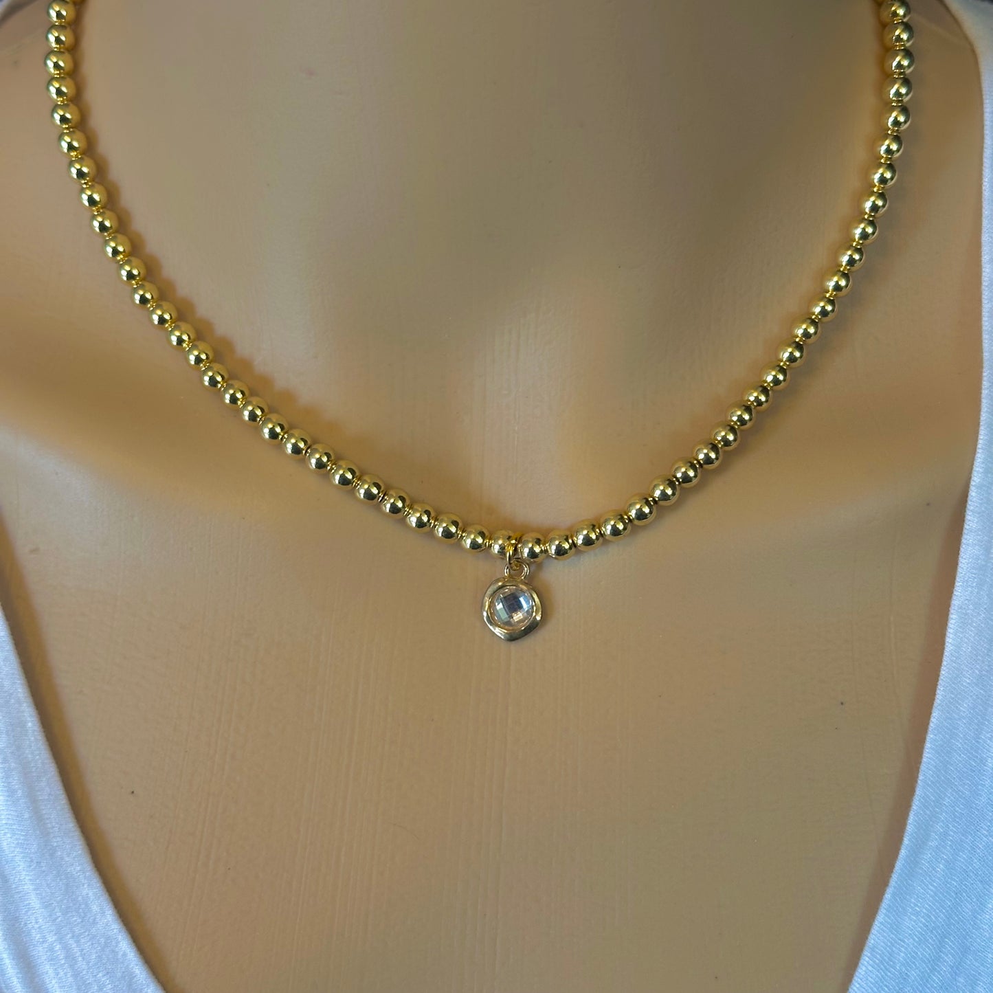 Gold Ball Chain Necklace