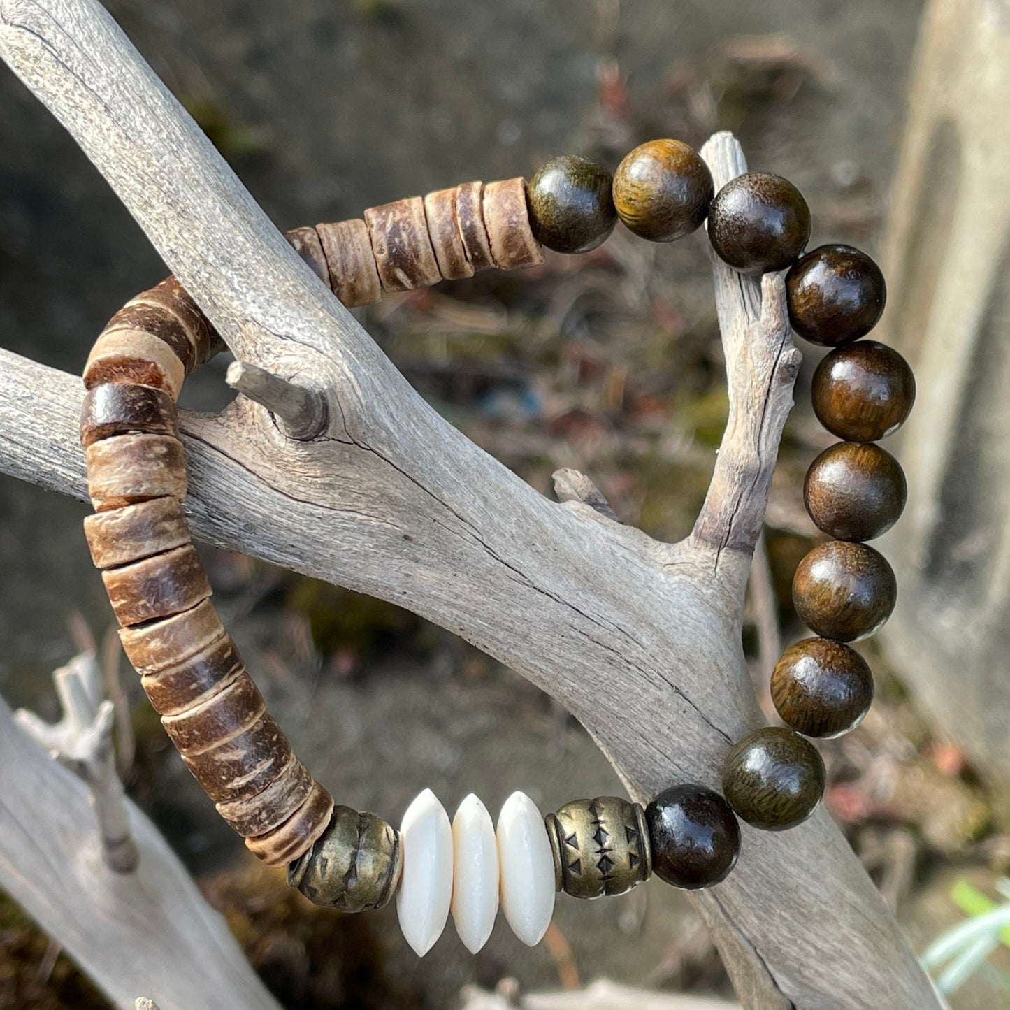 Jewelry Bracelet Men Men’s Unisex Bohemian Coconut Shell Beads Bone Beach Gift Gifts Bead Beaded Handmade Boho