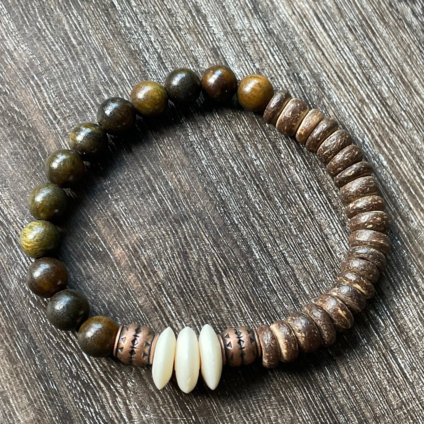 Jewelry Bracelet Men Men’s Unisex Bohemian Coconut Shell Beads Bone Beach Gift Gifts Bead Beaded Handmade Boho