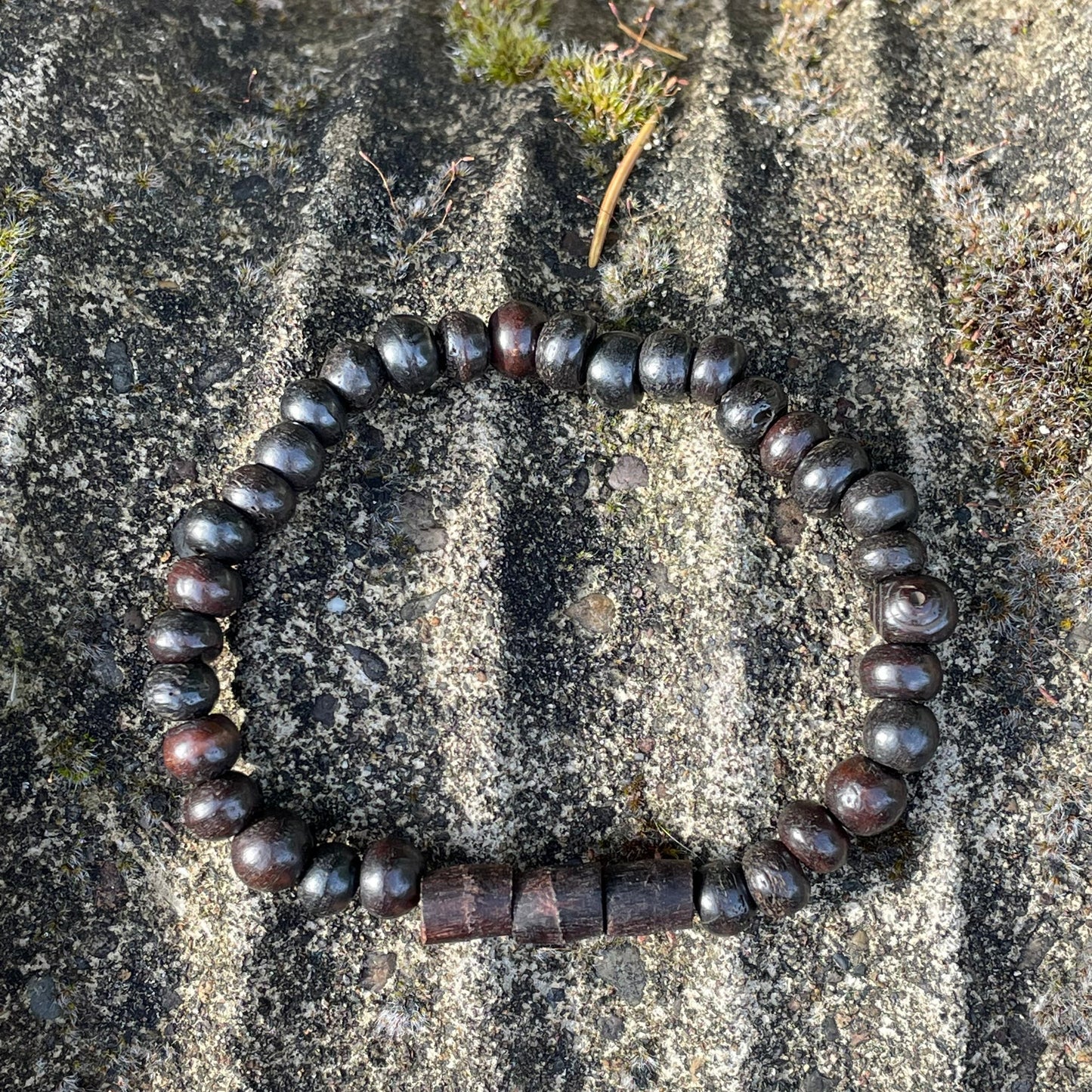 Mens Unisex Bracelet Jewelry Black Wood Beads