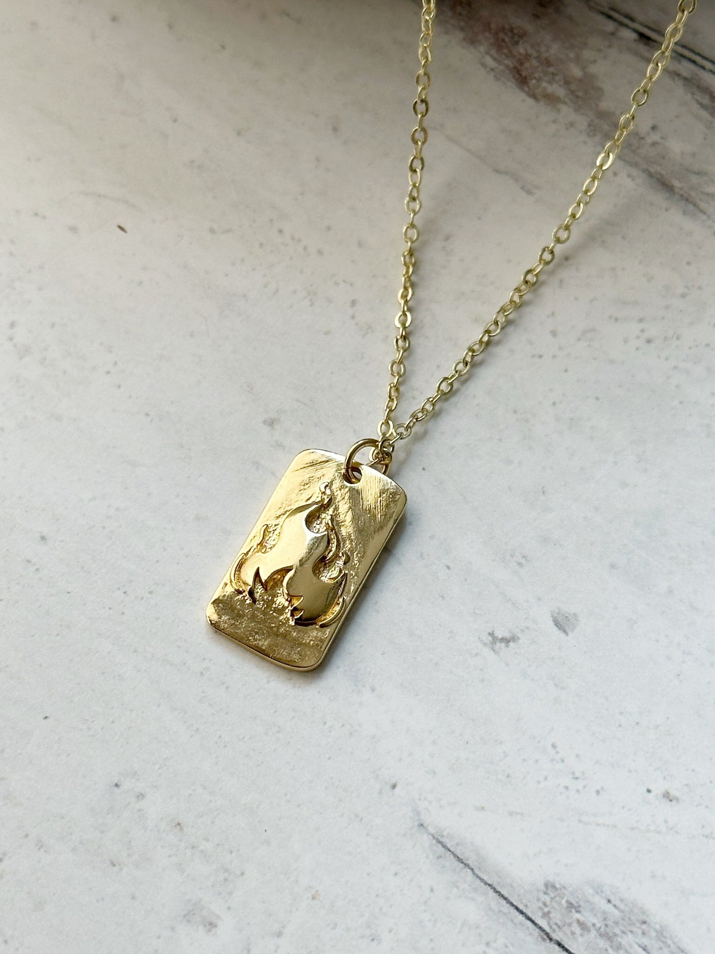 Gold Chain Necklace Charm