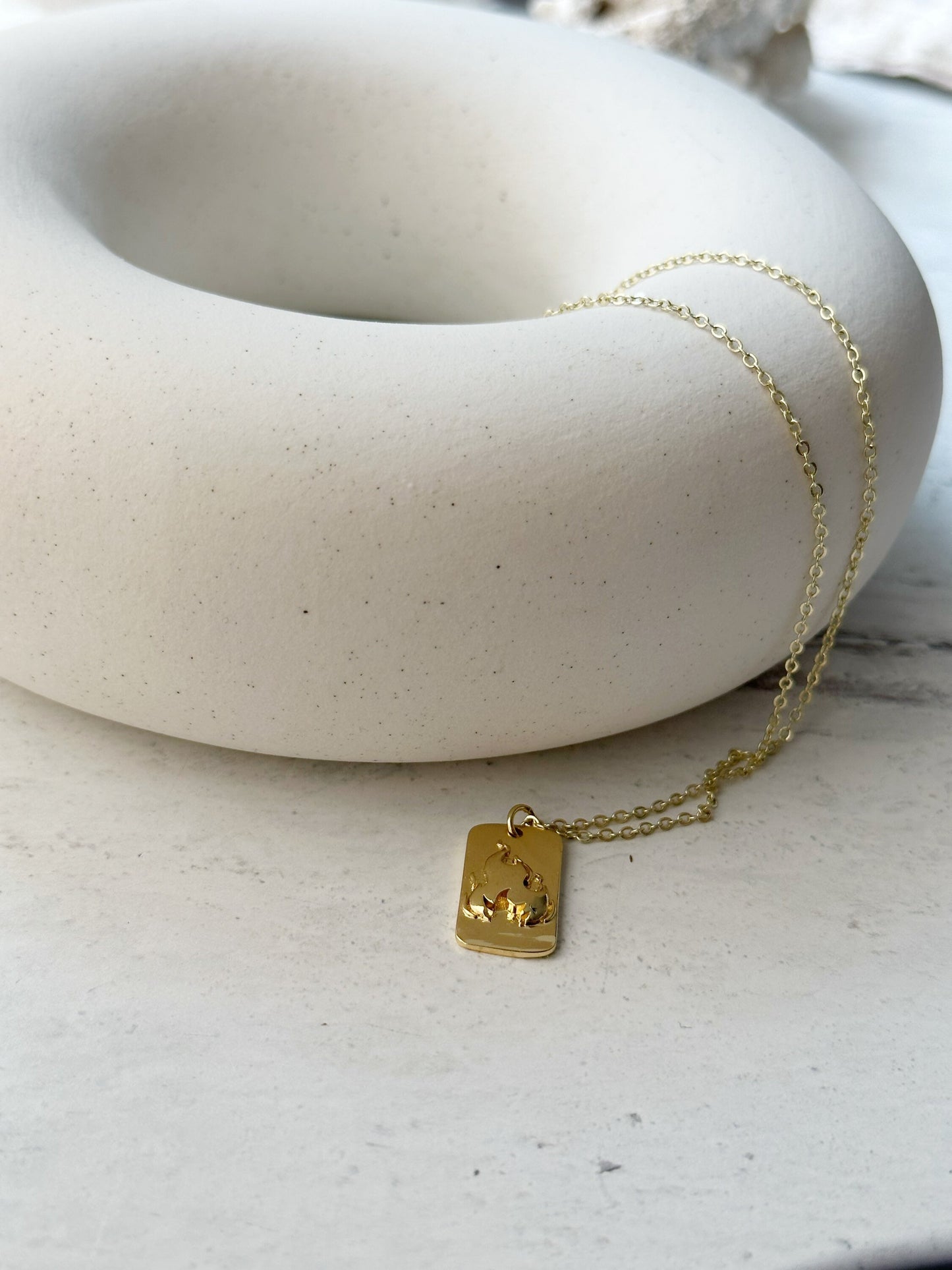 Gold Chain Necklace Charm