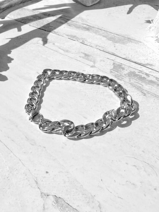 Mens Chain Bracelet Silver Unisex