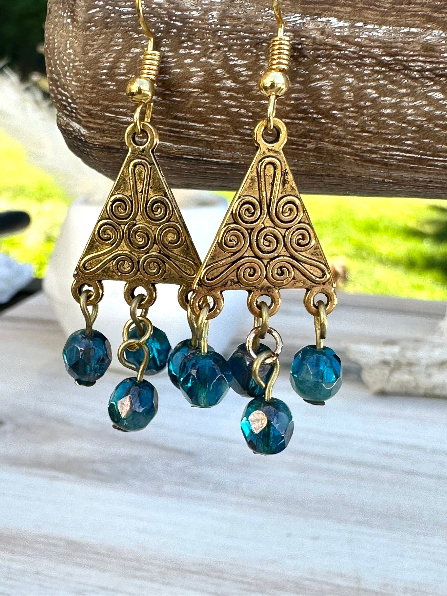 Earrings Jewelry Dangle Ethnic Brass Indian Beaded